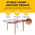 thumbnail image 4 of Valentine's Gnomes Table Cloths for 6 Foot Rectangle Tables, Weeping Eucalyptus Pink Red Love Heart Vintage Patio Waterproof Elastic Fitted Tablecloths, Washable Rectangular Table Cover for Camping, 4 of 8