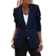 thumbnail image 1 of Blazer PRETTYGARDEN Azul Marino para Mujer con Solapa Clásica y Hombros Acolchados, 1 of 8