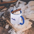 thumbnail image 5 of 3dRose, Hubby text in navy blue - half of mr and mrs set - fun husband gift, 15oz Two-Tone Blue Mug, 5 of 7