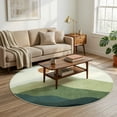 thumbnail image 4 of RUG ROBOT 4ft Round Rugs, Modern Area Rug for Living Room, Non-Slip Washable Rug with Nature Inspired Design for Bedroom, Dining Room, Stylish Indoor Circular Abstract Rug Home Decor, Green, 4 of 12