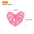 thumbnail image 2 of Unique Bargains 20Pcs Heart Shaped Rattan Ball Vase Filler Natural Rattan for Wedding Home Decoration Pink 2 in, 2 of 5