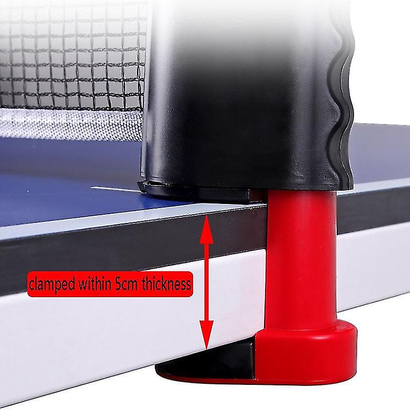 Filet De Ping-Pong Rétractable 165cm - Portable Et Universel Pour Toutes Tables - Gris
