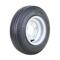 WANDA Trailer Tire Wheel Assembly 4.80-8 6-Ply C 70M w/ 5 Lugs on 4.5" PCD Silver Rim Installed