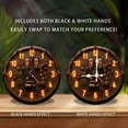thumbnail image 2 of Steampunk Nixie Tube Clock Wall Decor 10-Inch Silent Wooden Wall Clock, Battery Operated (AA Batteries Not Included), Artistic Home Decor, 2 of 7