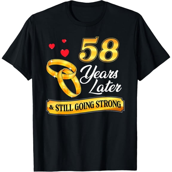 Celebrate 58 Years Of Marriage! 58th Wedding Anniversary T-Shirt