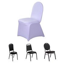 Efavormart 40 PCS Lavender Premium Spandex Stretch Fitted Banquet Chair Cover With Foot Pockets - 160GSM