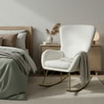 thumbnail image 4 of Gymax Nursery Rocking Chair w/ Curved Backrest & Armrests Detachable Seat Cushion, 4 of 9
