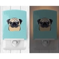 thumbnail image 2 of Caroline's Treasures BB1200CNL Checkerboard Blue Fawn Pug Ceramic Night Light, 6x4x3", multicolor, 2 of 2