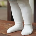 thumbnail image 2 of Clearance Sale Ukumplol Kids Socks Stockings Socks Baby and Toddlers Boys Knee Infants High Girls Ruffled Socks Thigh High Stockings White M, 2 of 5