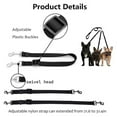 thumbnail image 4 of 3 in 1 Dog Leashes Multi Pet Leads 3 Way Dog Lead Splitter Pet Triple Lead Coupler Adjustable Detachable Nylon Traction Rope for One/Two/Three Dog Cats Pet Walking/Black, 4 of 9