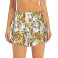 thumbnail image 2 of Goofa Ducks and Flowers Printed Women 2 in 1 Running Shorts,Quick Dry Athletic Workout Shorts,High Waisted Athletic Shorts with Liner Pockets-XX-Large, 2 of 9