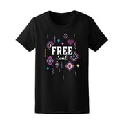 Free Soul Boho Ethnic Style T-Shirt Women -Image by Shutterstock, Female Medium