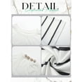 thumbnail image 7 of Hibeli Women's Striped Shoulder Button Crew Neck Short Sleeve T-Shirt, 7 of 7