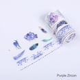 thumbnail image 3 of Graflsoa Colorful DIY Washi Tape Set - 4 Rolls for Journaling, Scrapbooking, and Crafting - Vibrant Patterns Including Purple Zircon, Floral, and Summer Themes - 2 Meters per Roll, 3 of 6