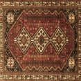 thumbnail image 1 of Ahgly Company Indoor Square Persian Brown Traditional Area Rugs, 4' Square, 1 of 4