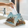 thumbnail image 6 of Logiee Iconic Global Landmarks Print Tissue Box Cover,Stylish Tissue Box Holder Decorative Tissue Cover for Bathroom Toilet Bedroom Living Room Table Desk Office, 6 of 7