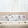 thumbnail image 7 of Ambesonne Saying Throw Pillow Cover 4 Pack, Be Cool Stay Calm Lips Arrow, 16", Magenta Charcoal Grey, 7 of 7