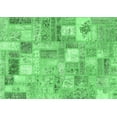 thumbnail image 1 of Ahgly Company Indoor Rectangle Patchwork Emerald Green Transitional Area Rugs, 7' x 10', 1 of 4