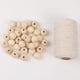 thumbnail image 3 of 100 Piezas de de con Cuerda de de , Espaciadoras Sueltas de Agujero Grande Rústicas para Joyas DIY, Decoraci, 3 of 9
