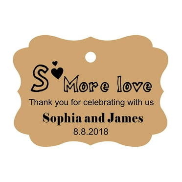 100 PCSÂ&nbsp;Personalized Wedding Favor Gift Paper Tags- Some More LoveÂ&nbsp;Thank You For Celebrating with us Custom Made Hang Tags