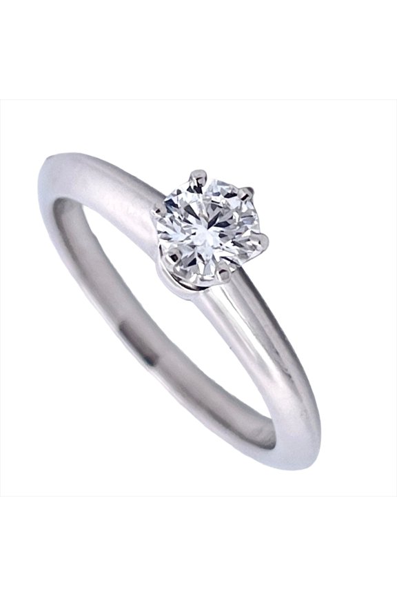 Pre-Owned Tiffany & Co. Setting Engagement Ring, Diamond 0.26ct, Approx. 3.7g, Platinum 950, D...