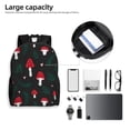 thumbnail image 5 of Rocae Amanita Mushroom print Computer bag with separate compartment, suitable for 15 inch laptop backpack, gift for men and women, 5 of 8