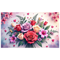 thumbnail image 3 of Floral Backdrop Banner Flower Arrangement Background for Wedding Party Photography Props Decoration Event Romantic Setting Elegant Roses Garden, 3 of 4