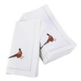 thumbnail image 1 of SARO NM118.W20S 20 Po Carré Brodé Faisan Design Ourlet Bord Coton Serviette Blanc - Lot de 6, 1 of 1