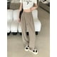 thumbnail image 3 of Pantalones anchos de cintura alta para mujer, holgados, de verano, para tiempo libre, a la moda, largos, cómodos, para oficina, estilo japonés, lisos, plisados., 3 of 6