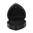 thumbnail image 3 of Caja para anillos de compromiso con luz LED en forma de corazón. Estuche de regalo de lujo con facetas para propuestas de matrimonio, aniversarios, bodas, Navidad, color negro., 3 of 7