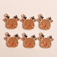 thumbnail image 3 of 10 Uds gran oferta encantos de Navidad esmaltados Santa Claus árbol media sombrero colgantes de campana DIY pendiente collar fabricación de joyas, 3 of 4