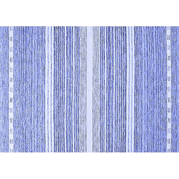 Ahgly Company Machine Washable Indoor Rectangle Oriental Blue Industrial Area Rugs, 8' x 12'