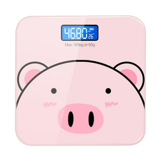 LIMICAR Body Weight Scale, Pink Bath Scales for weight, Personal Scale  Digital Body Weight with Large Backlit Display Bathroom, Ultra Slim Waist