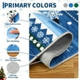 thumbnail image 6 of Christmas Area Rug 8' x 10', Xmas Snowflake Rug for Living Room, Washable Carpet with Non Slip Rubber Backing, Low Pile Non Shedding Printed Mat, Floor Covering for Bedroom, Blue, 6 of 8