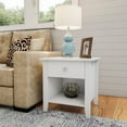 thumbnail image 5 of Lavish Home End Tables with Drawer and Storage Shelf, White, Set of 2, 5 of 6