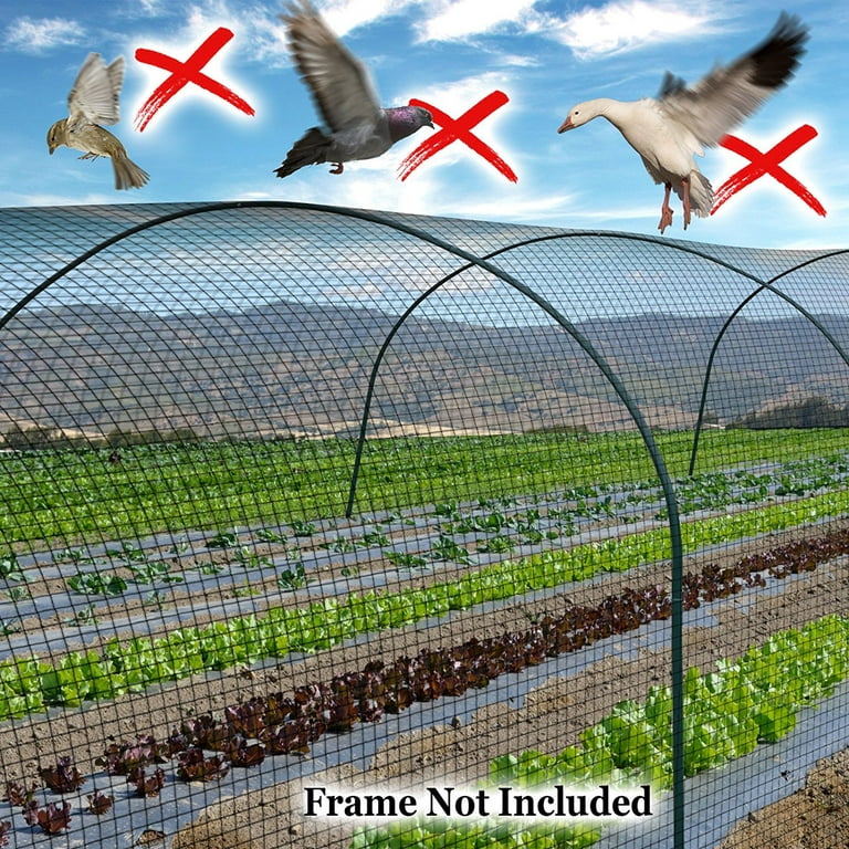 Sunrise 50'x100' Heavy Duty Bird Netting Fruit Tree Protective Net Pens  Aviary Poultry Mesh Black