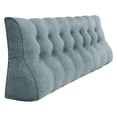 thumbnail image 7 of WOWMAX Multifunctional Upholstered Headboard Pillow, Wedge Headboard Pillows, Portable Dorm Room Fabric Head Board, Bolster Pillow Headboard Removable and Washable Grey king, 7 of 7
