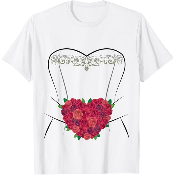 Exquisite and comfortable-Wedding Dress T Shirt, Simple Marriage Bridal Shower Gifts T-Shirt