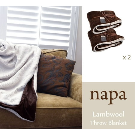 Napa Bedroom Collection Napa Super Soft Cozy Sherpa Throw Blanket 50