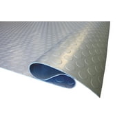 FlooringInc Standard Grade 5ftx17ft Coin Pattern Nitro Garage Flooring Roll Out Protecting Mats, Midnight Black