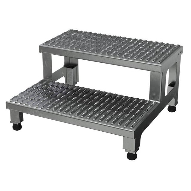 Vestil Manufacturing ASP-24-A 24 x 23 Po Aluminium Réglable Support pour 2 Marchepieds