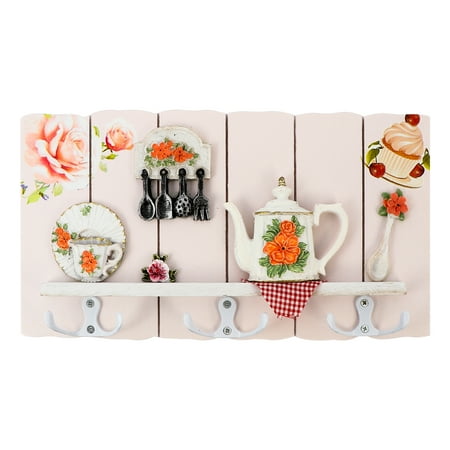 

1Pc European Style Wooden Wall Decorative Hook Wall Coat Key Hooks for Home