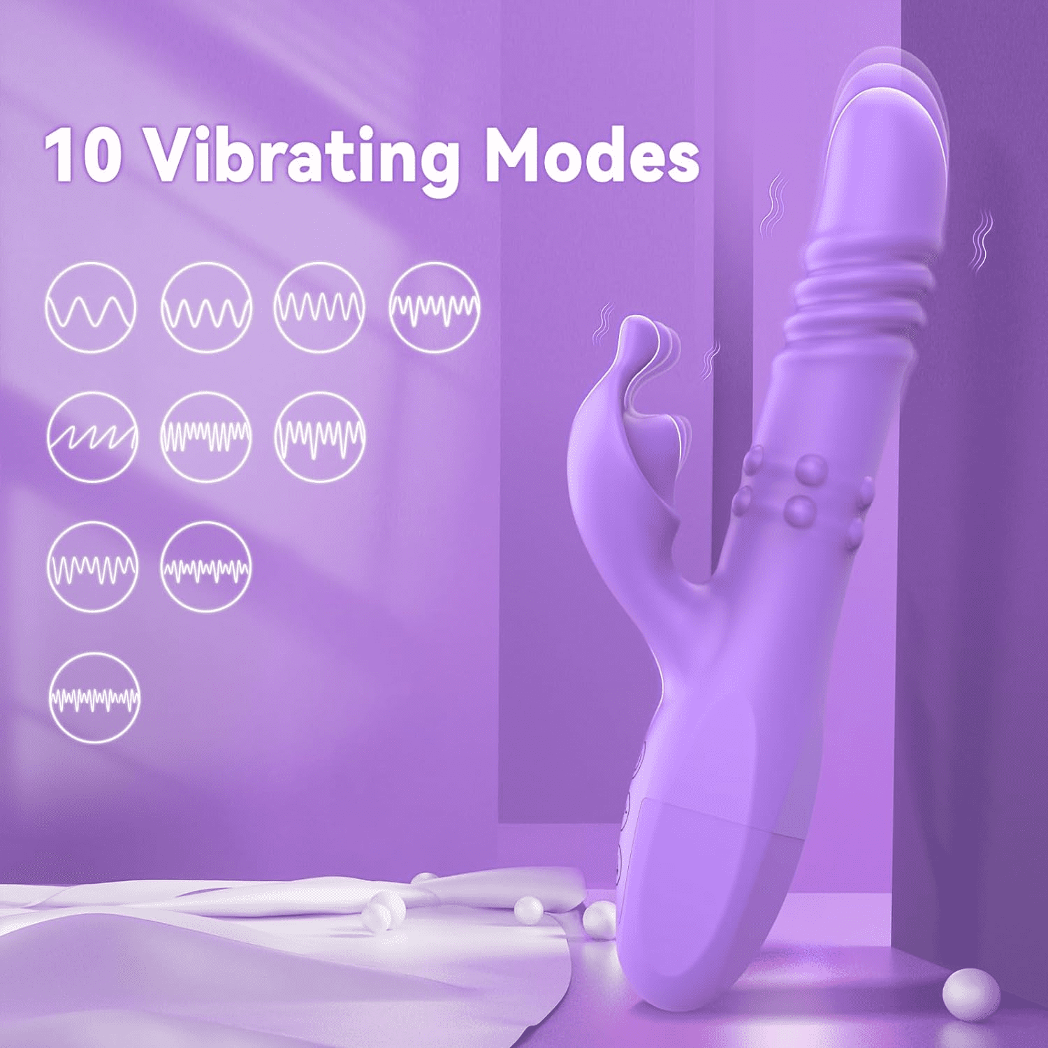 4 in 1 Thrusting Dildo Adult Toys with 6 Thrusting & Rotating, 10 Vibrating Modes Vibrator,Clitoral Stimulator G-Spot Vibrator Sex Toys for Women