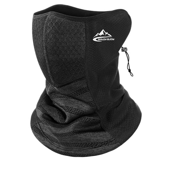 Golovejoy DTJ09 Winter Windproof Neck Gaiter with Carbon Filter, Warm Fleece Lining for Outdoor Activities, Red/Light Grey/Dark Grey Options