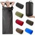 thumbnail image 2 of Outdoor fleece sleeping bag 180x80cm single down sleeping bag inner lining warm sleeping bag outdoor camping and travel supplies, 2 of 9