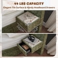 thumbnail image 4 of King Size Bed Frame Upholstered Platform Bed with Two Large Storage Drawers, Linen Fabric, Wooden Slat Support, Mattress Foundation, No Box Spring Needed, Noise-Free, Easy Assembly, Turtle, 4 of 9