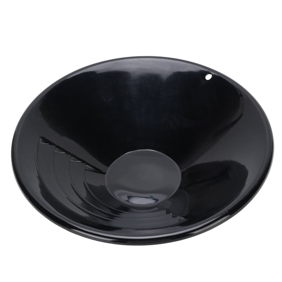 M Buder 10 Inch Gold Pan Black Round ABS Sturdy Lightweight Gold Panning Pan for Prospecting (10 inches / 25.4 cm)