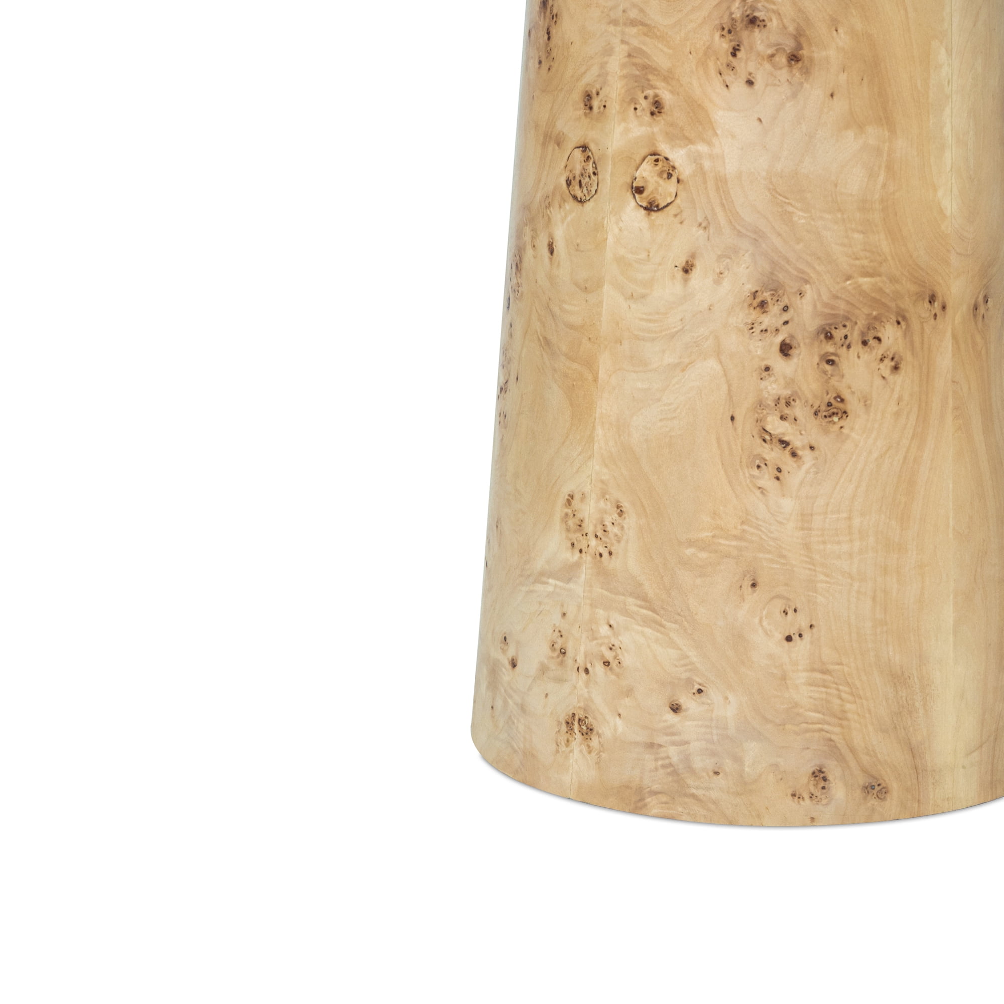 Ox Bay Gabriel Transitional Burl Wood Round Indoor Side Table