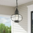 thumbnail image 3 of 26910-61 Livex Lighting Newburyport - 1 Light Outdoor Pendant Lantern in Bohemian Style - 8.75 Inches wide by 11.75 Inches high-Charcoal Finish, 3 of 9