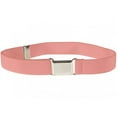 thumbnail image 1 of Kids Elastic Adjustable Strech Belt With Silver Square Buckle - Peach, 1 of 4